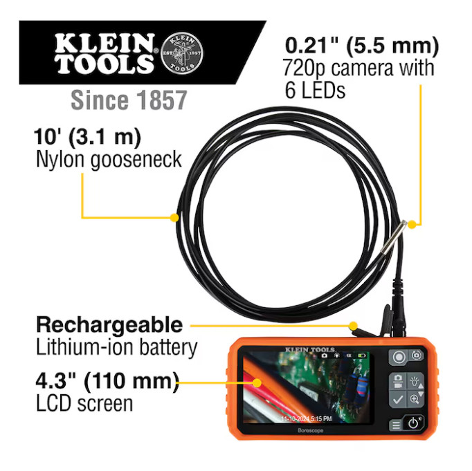 Klein Tools Utility Borescope