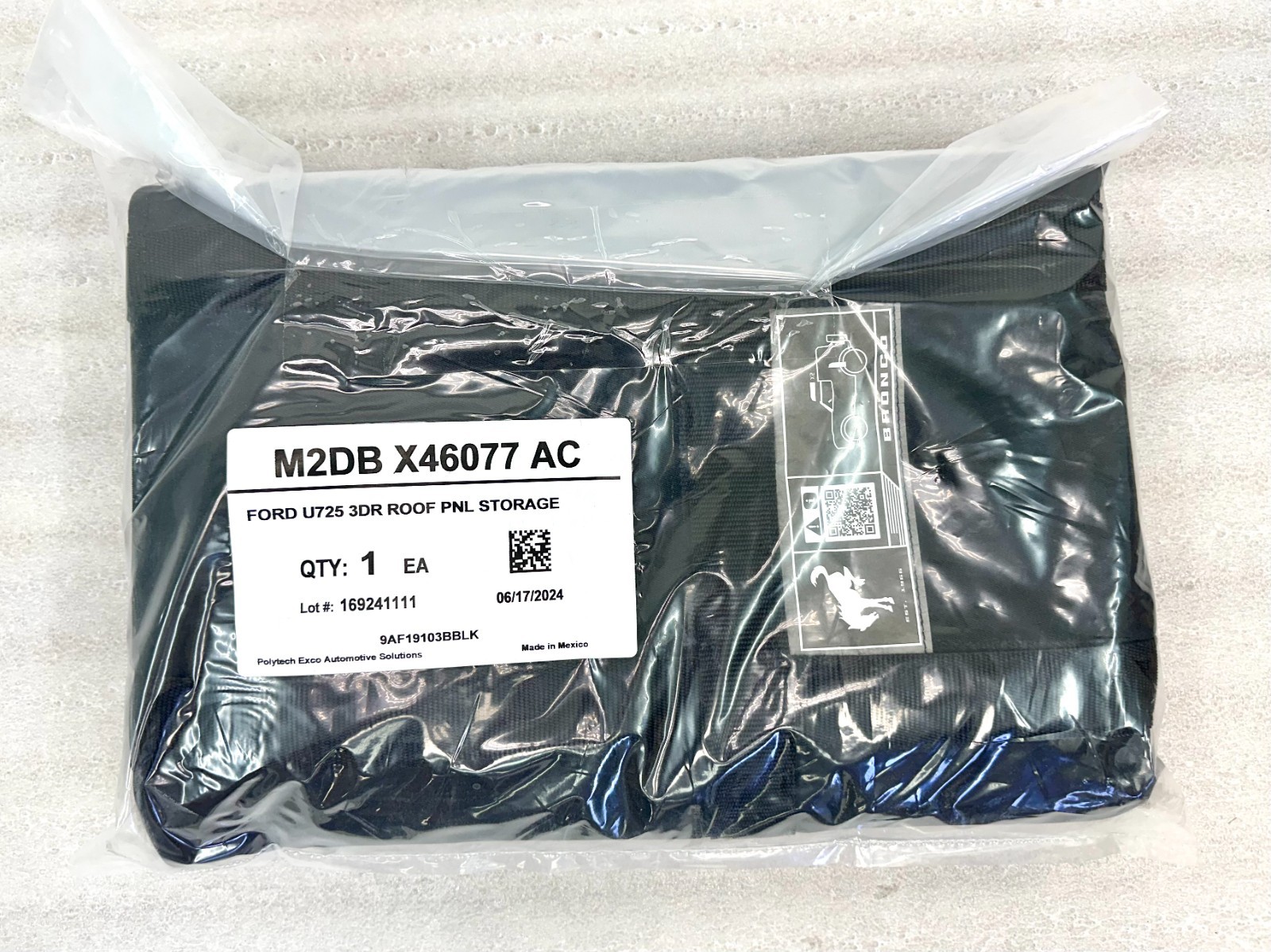 NEW ORIGINAL FORD BRONCO 2 DOOR ROOF PANEL STORAGE BAG 2021-2025