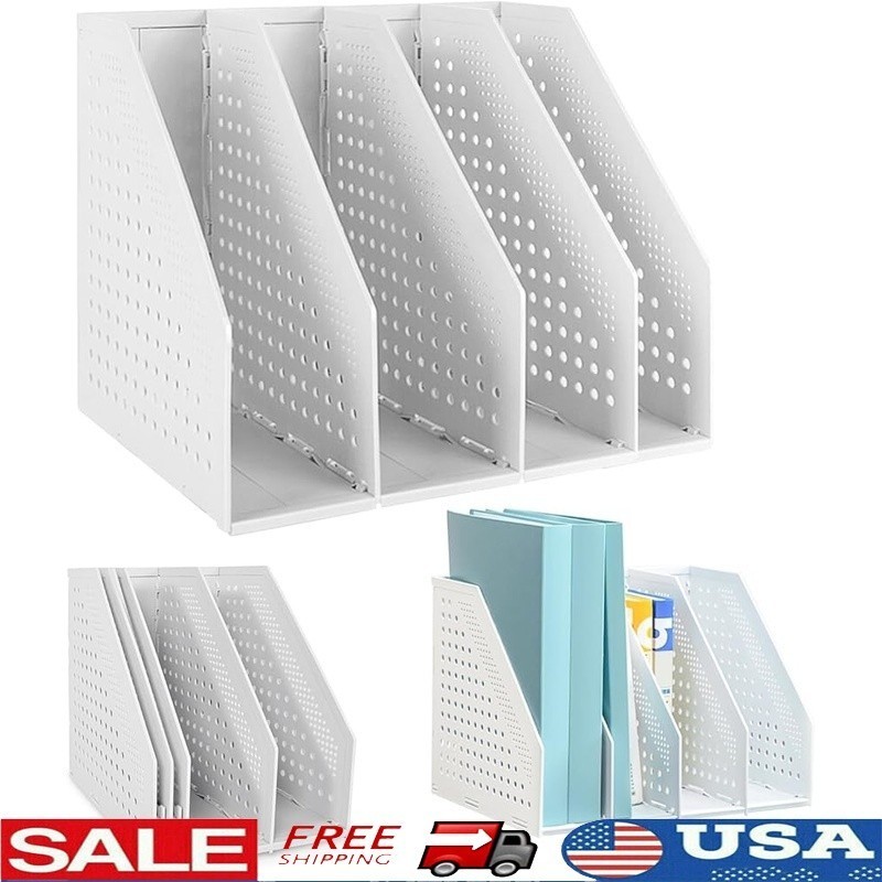 Collapsible File Organizer Desktop Storage Documents Magazines & Letters New