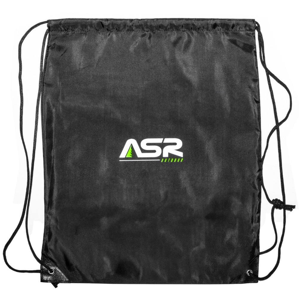 ASR Outdoor Black Drawstring Security Strings Bag with Stopper