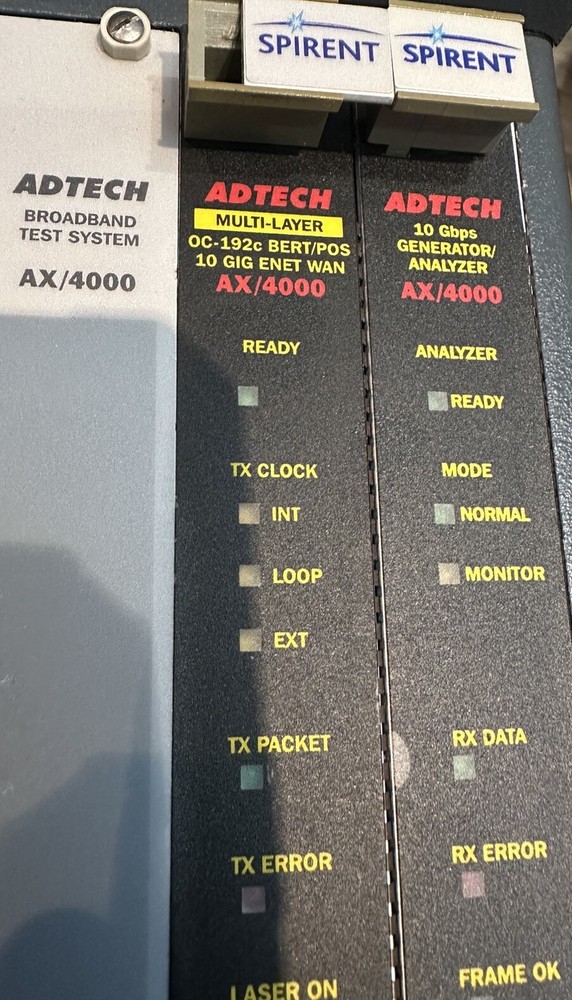SPIRENT ADTECH AX/4000 BROADBAND TEST SYSTEM 3 MODULES Multilayer Bert And 10Gbp