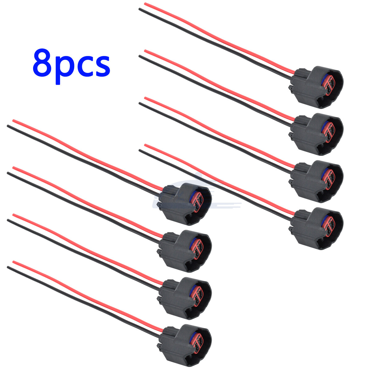 8 Fuel Injector Connector Wiring Plugs Clips EV6 EV14 USCAR Pigtail Cut & Splice