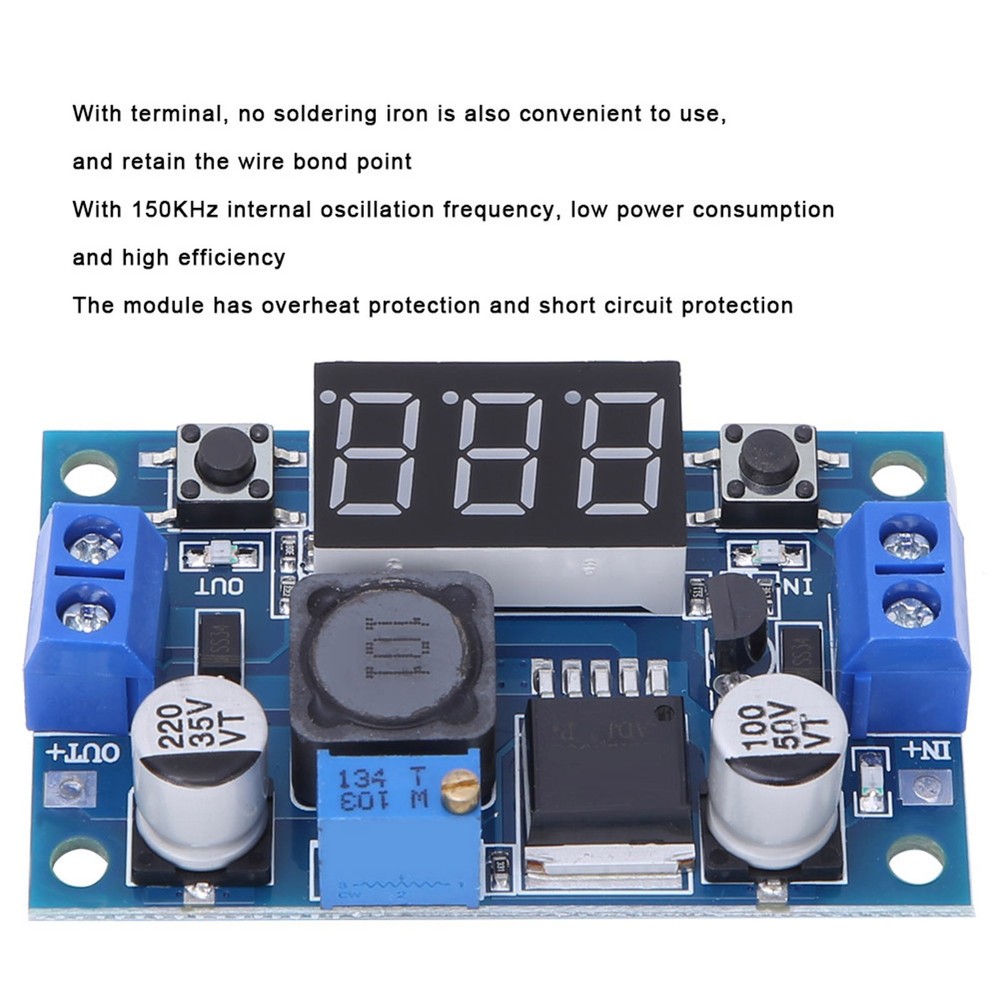 Digital Display DC-DC Step Down Module 2.5V to 40V Input 1.25V to 37V Output 3A