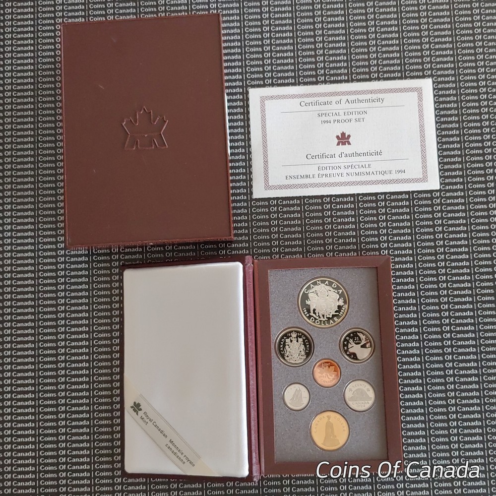 1994 Canada 7 Coin Prestige Silver Dollar PROOF Set - Special RED #coinsofcanada
