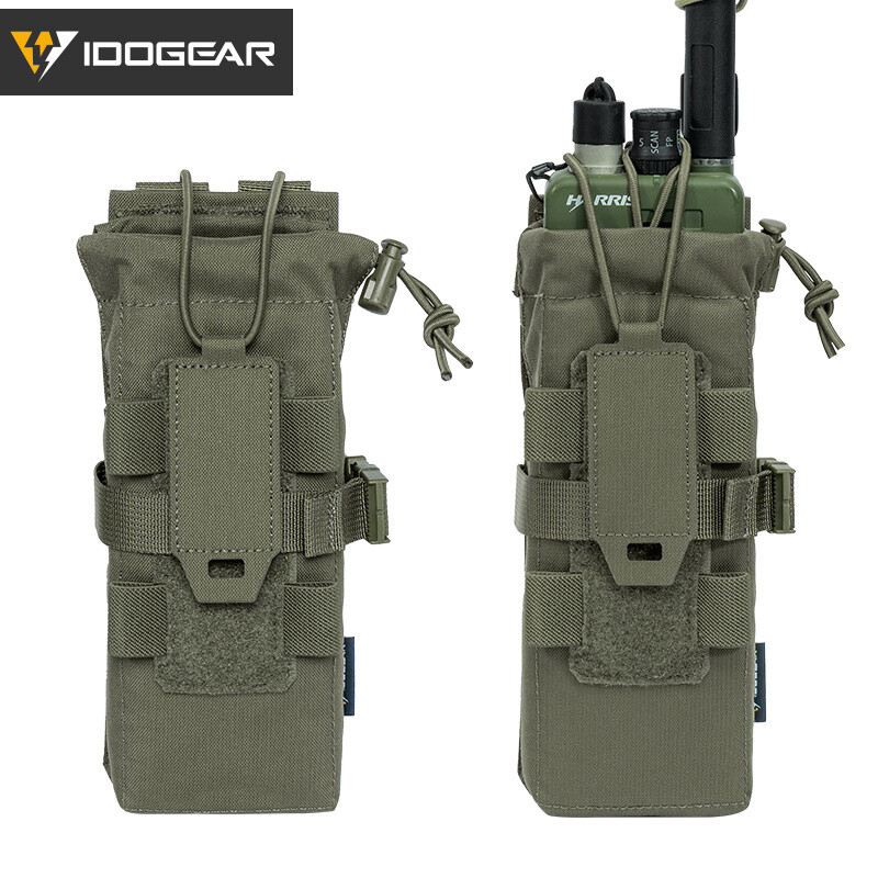IDOGEAR Tactical Radio Pouch Walkie Talkie Holder PRC148/152 MOLLE MBITR Airsoft