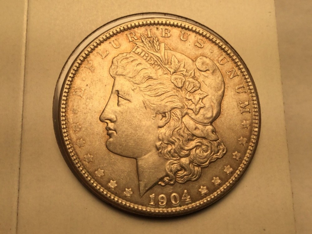 1904 Morgan Dollar in almost uncirculated plus