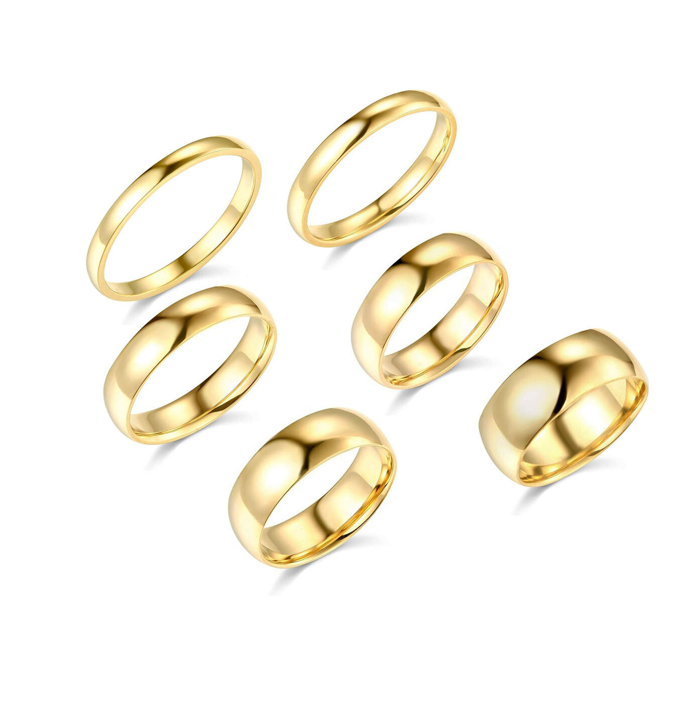 14k Solid Yellow White Gold 2mm 3mm 5mm 6mm 7mm 8mm Fit Engagement Wedding Band