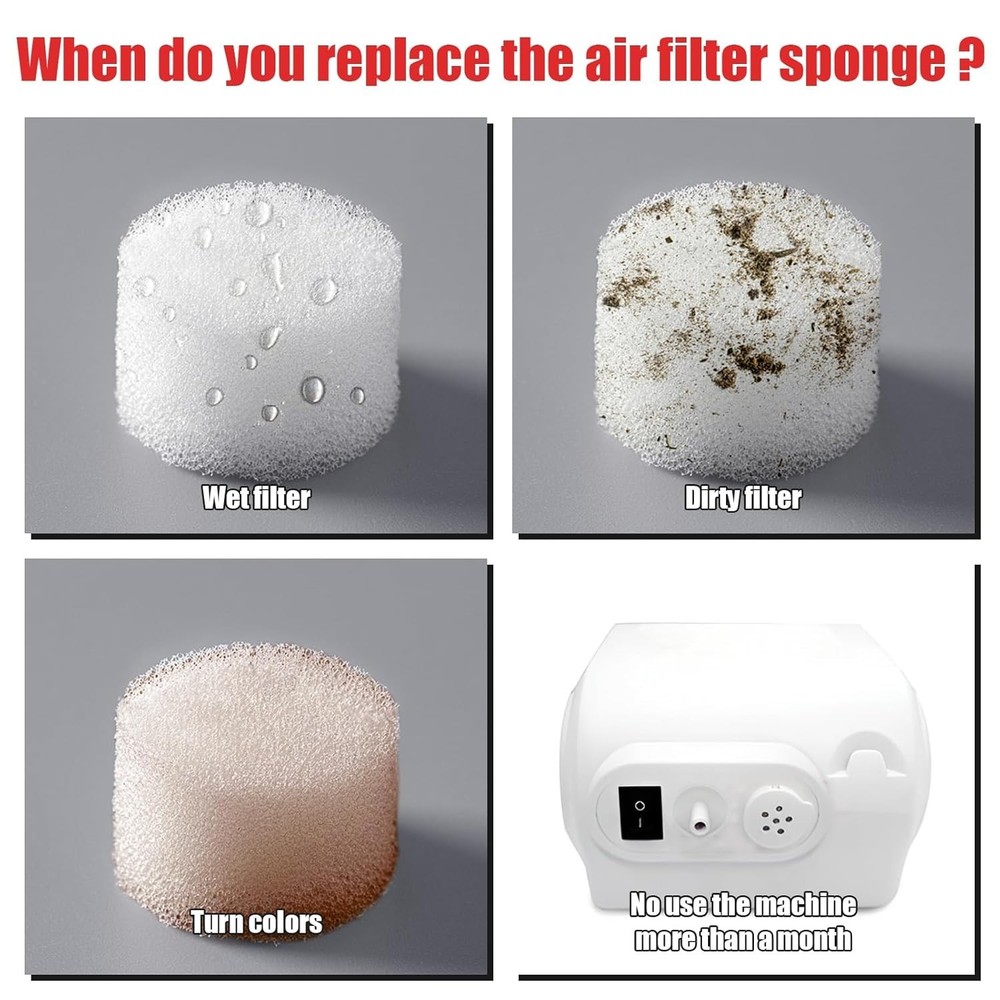 100 Pack Air Filter Sponge for Compressor Systems - Easy Replacement & Hygiene