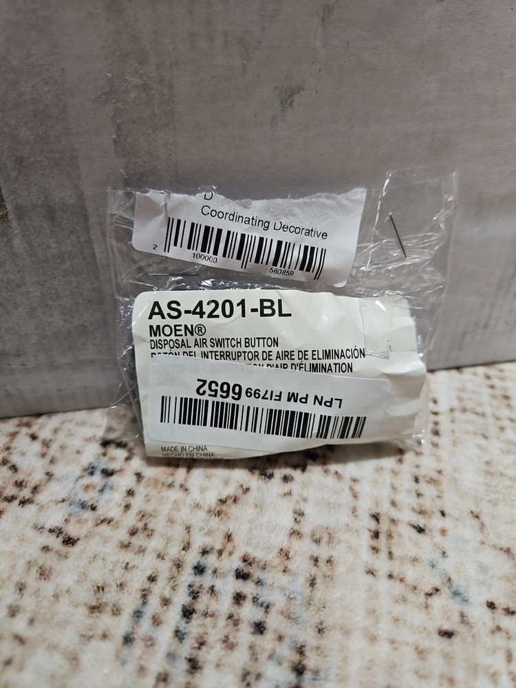 Moen AS-421-BL Matte Black Disposal Air Switch Button Genuine OEM Replacement