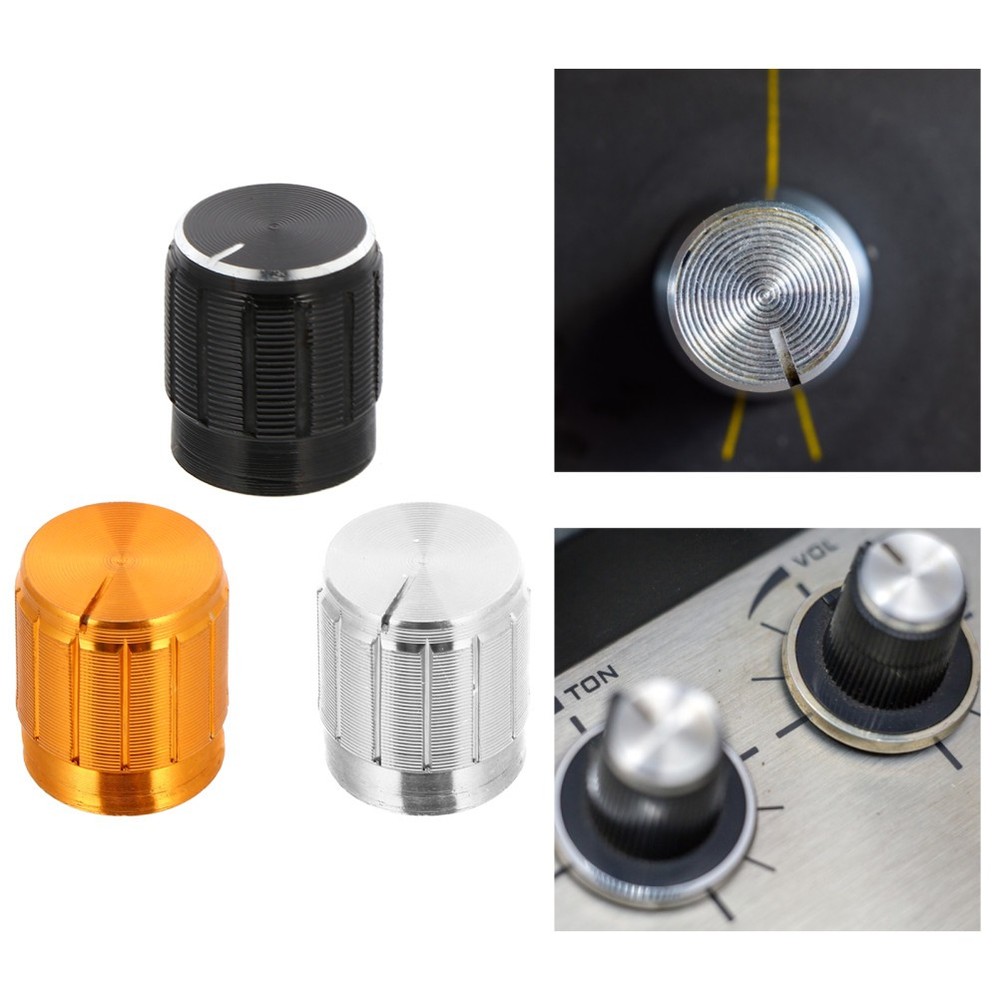 12 Pcs Aluminum Alloy Rotary Potentiometer Knobs Replacement for Audio Use