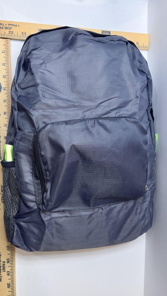 NYLON FOLD-ABLE LIGHTWEIGHT WATERPROOF TRAVEL BACKPACK GRAY