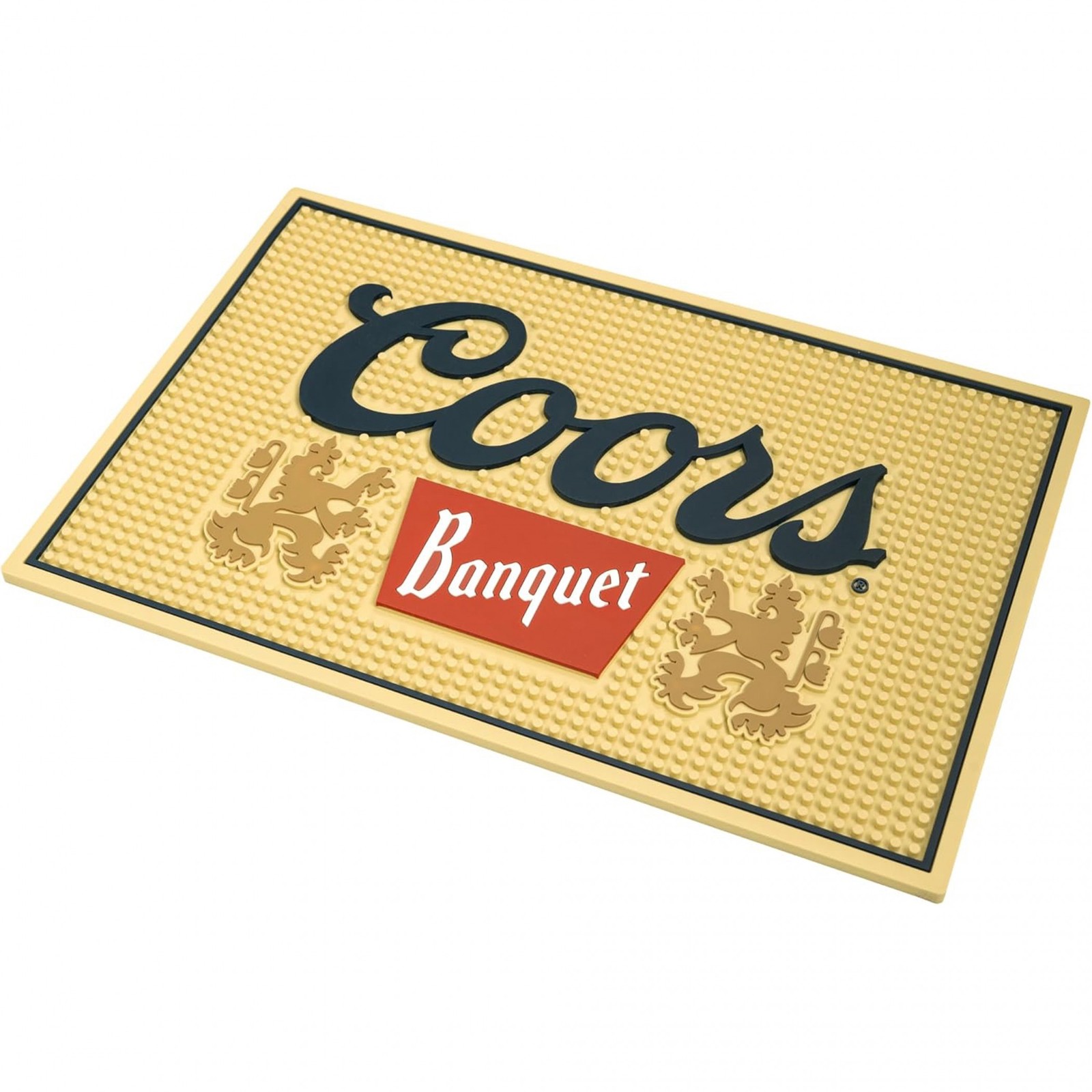 Coors Banquet Classic Logo Bar Mat Yellow