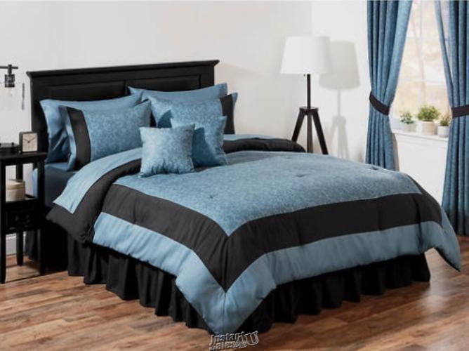 20-Piece Bonanza Bedding Sets Teal Scroll Full