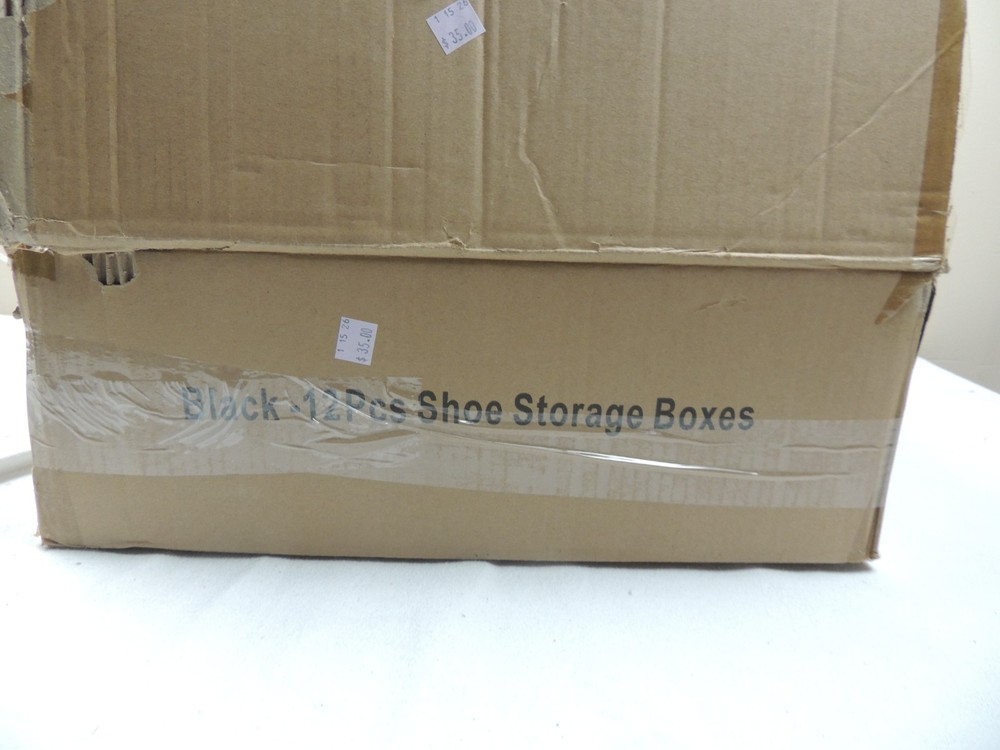 Shoe Storage Boxes Organizers Clear Plastic Stackable 12 Pack