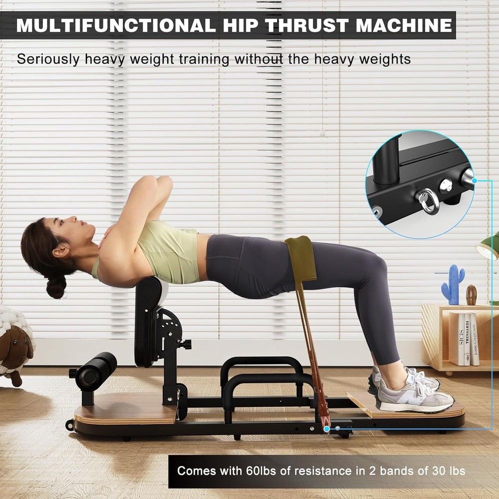 BEKING Sissy Squat Machine ,4-In-1 Deep Squat Machine ,Adjustable Hip Thrust Mac