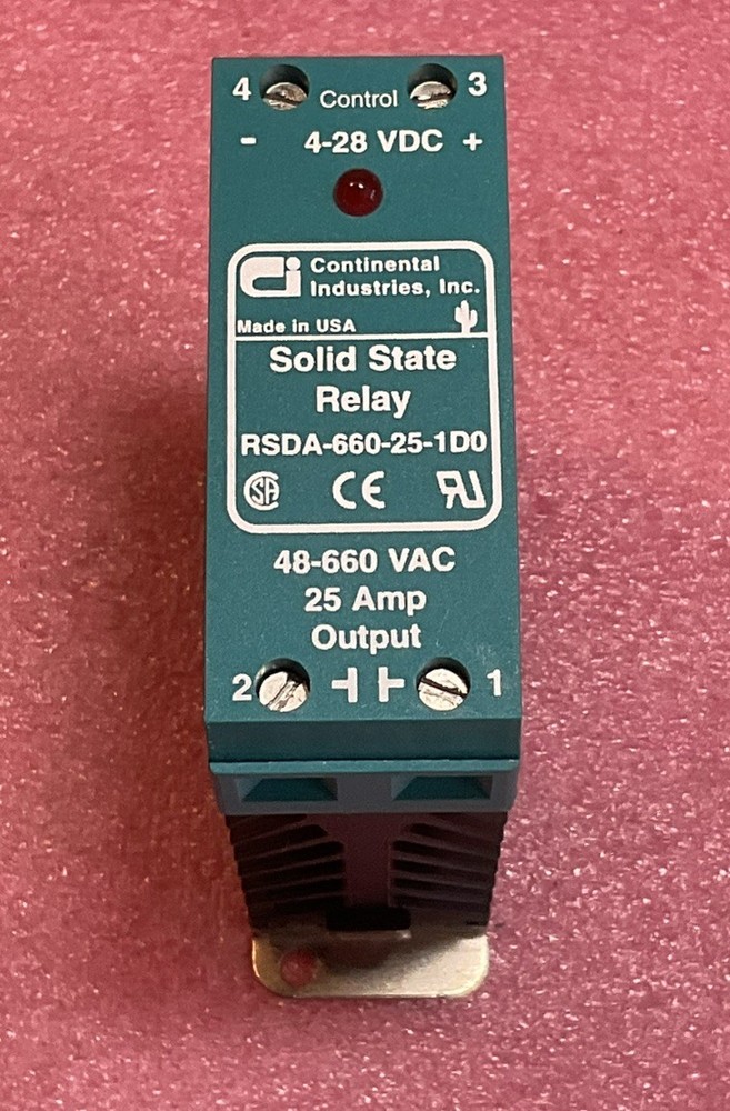Continental Industries Solid State Relay RSDA-660-25-1D0