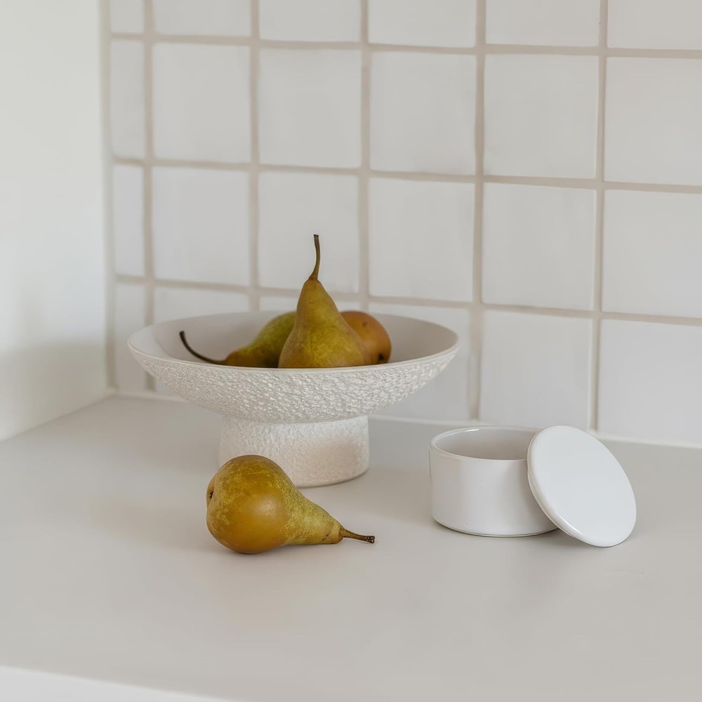 Beautiful Ceramic Salt Cellar with Lid - Spacious Container for Your Kitchen ...