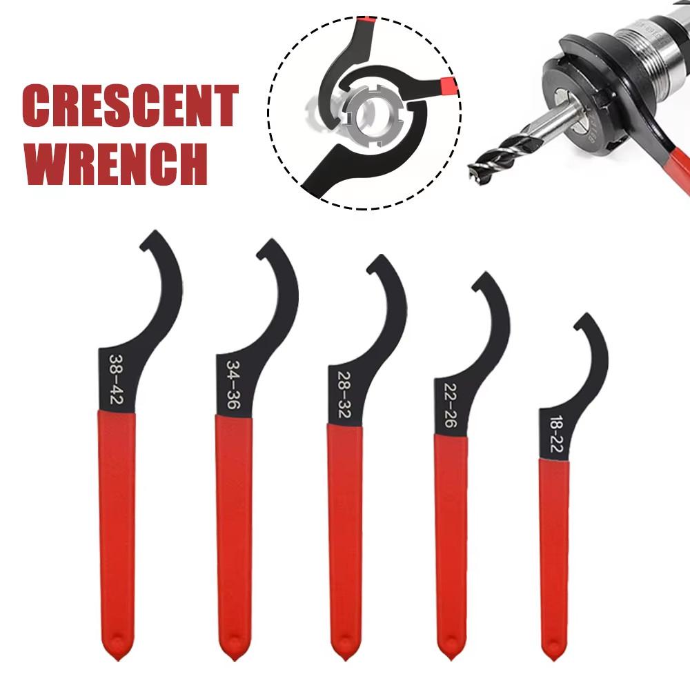 5x Coilover Spanner Wrench Set Adjustable C-Shape Shock Spanner Hook Wrench Tool