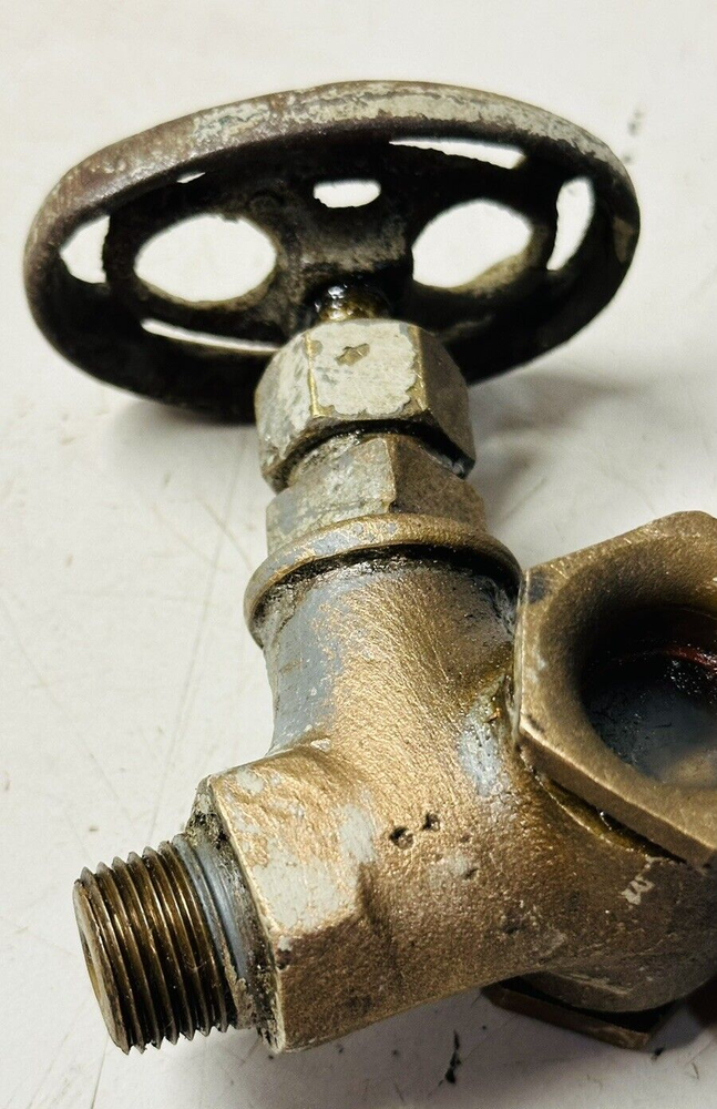 Brass Drip Cylinder Oiler Metal Knobs Antique Steampunk Hit Miss