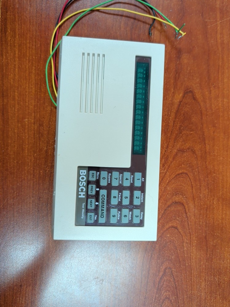 Bosch D1255 Alpha Numeric Wired Security Keypad, 12VDC, White