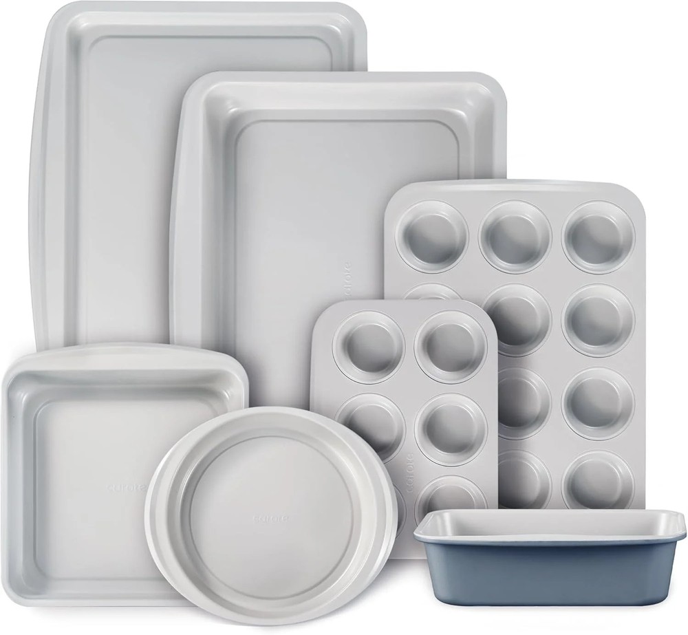 CAROTE 7-Piece Nonstick Stackable Baking Pans Set - Bakeware Sets Including Cook