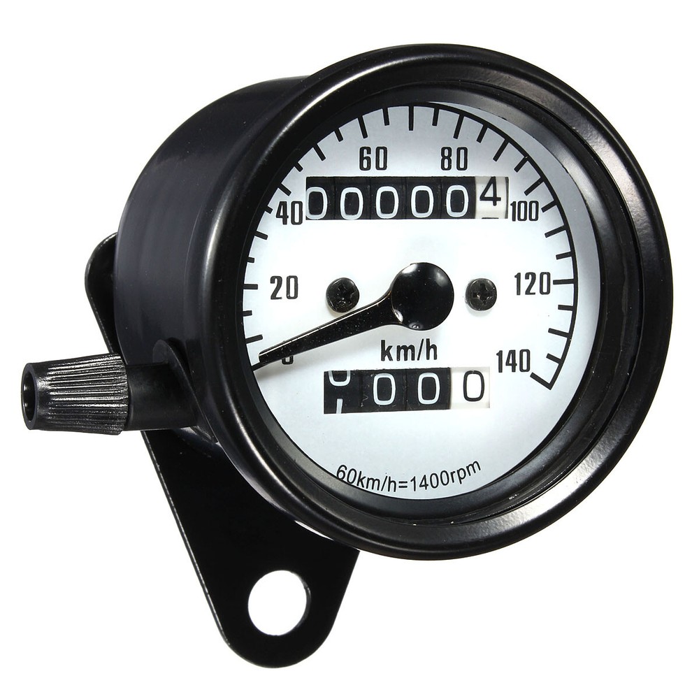 Universal Motorcycle Dual Odometer Speedometer Gauge Speed Meter 12V Backlight