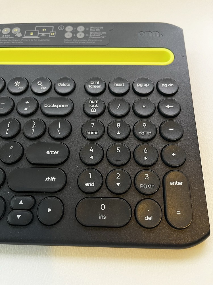 Onn Surf Multi‑Device Bluetooth Wireless Full‑Size Keyboard – Tested & Working