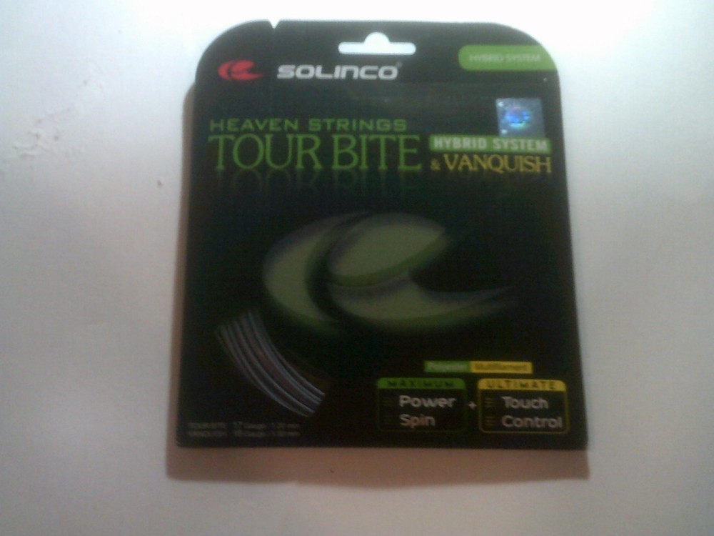 SOLINCO HEAVEN STRINGS TOUR BITE & Vanquish Hybrid System tennis strings