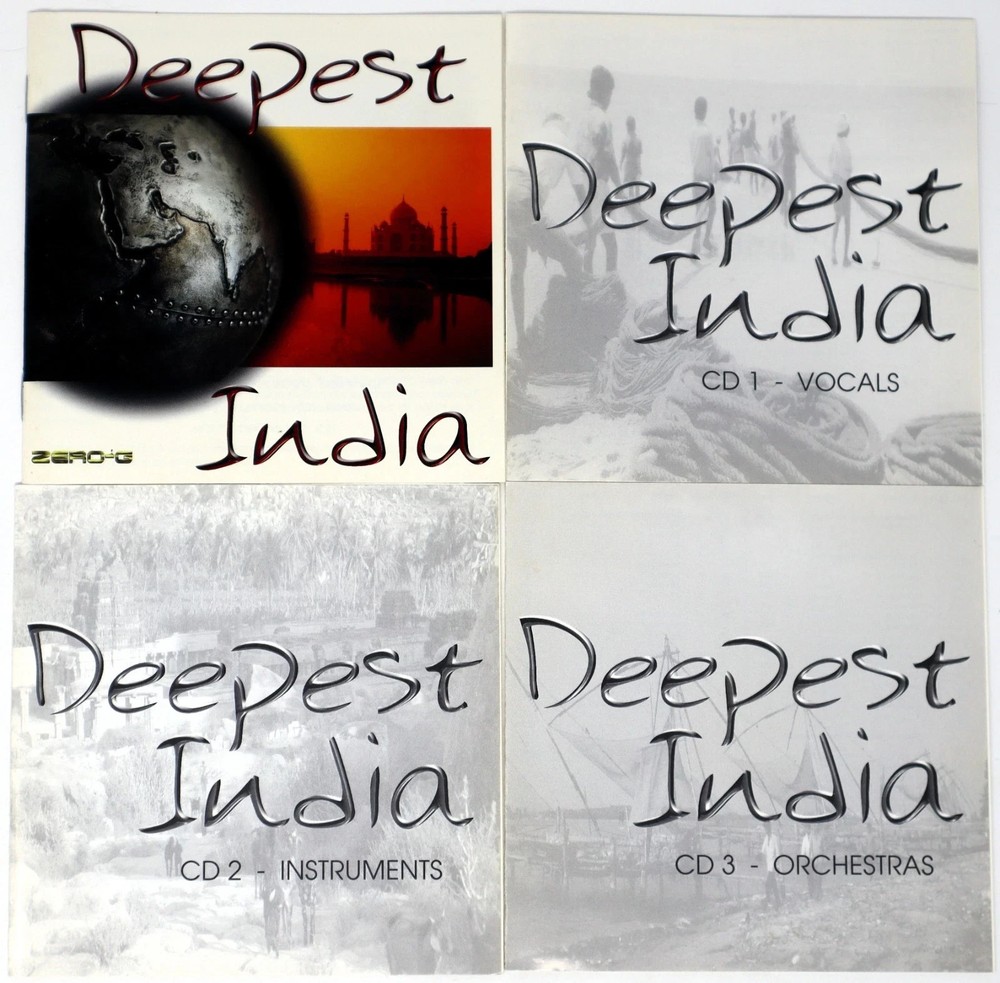 Zero-G Deepest India Sample Library/Sound Library/Sampling Triple CD 1990s