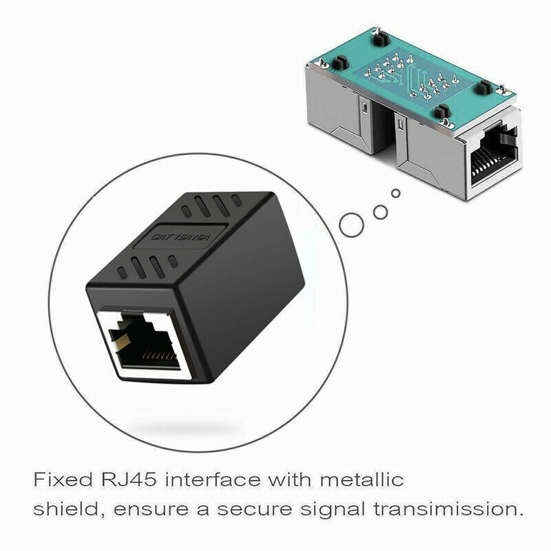 Lot RJ45 Inline Coupler Cat6/Cat5e Ethernet Network Cable Extender Connector