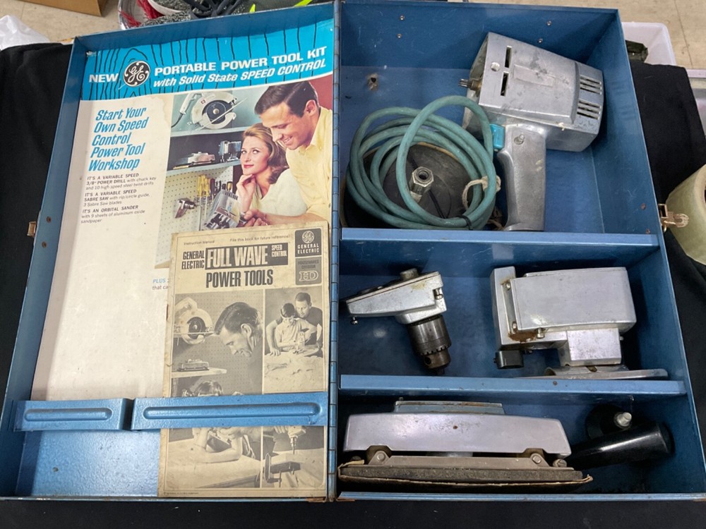 Vintage General Electric GE Portable Power Tool Kit Model TK2