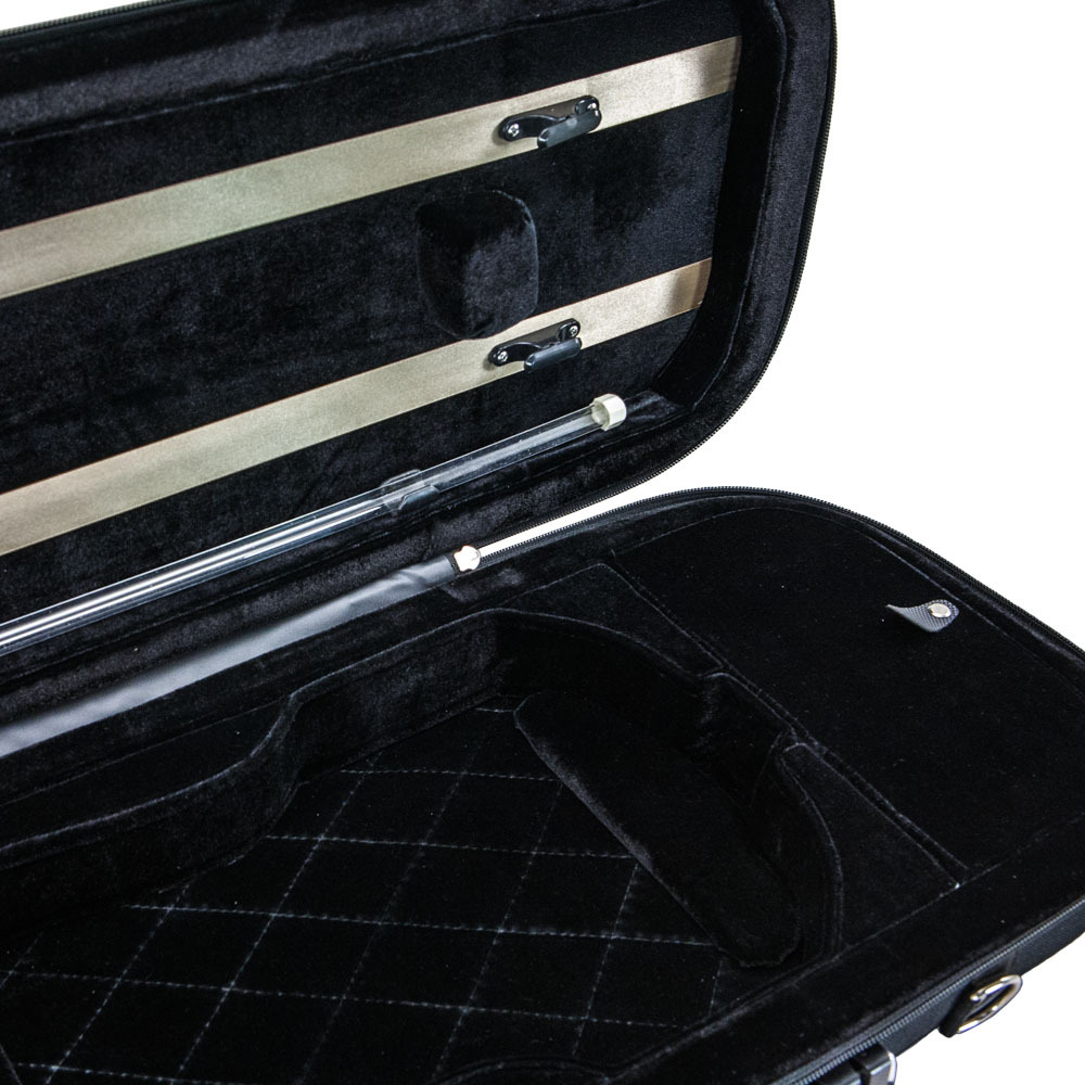 Euro-design Violin Oblong Rectangular Case 4/4 Size Combination Lock