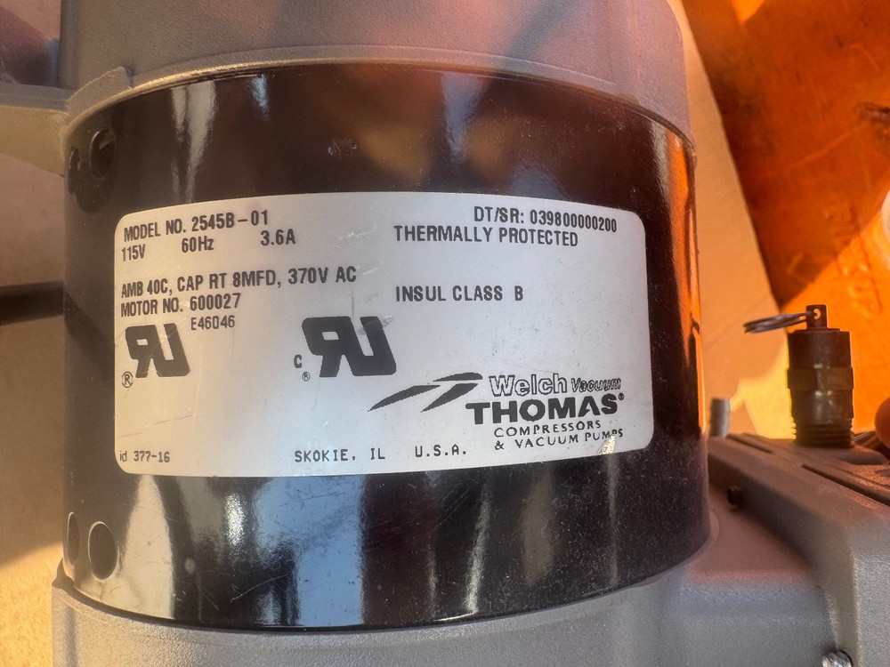 Welch Thomas 2545B-01 Vacuum Pump Air Compressor