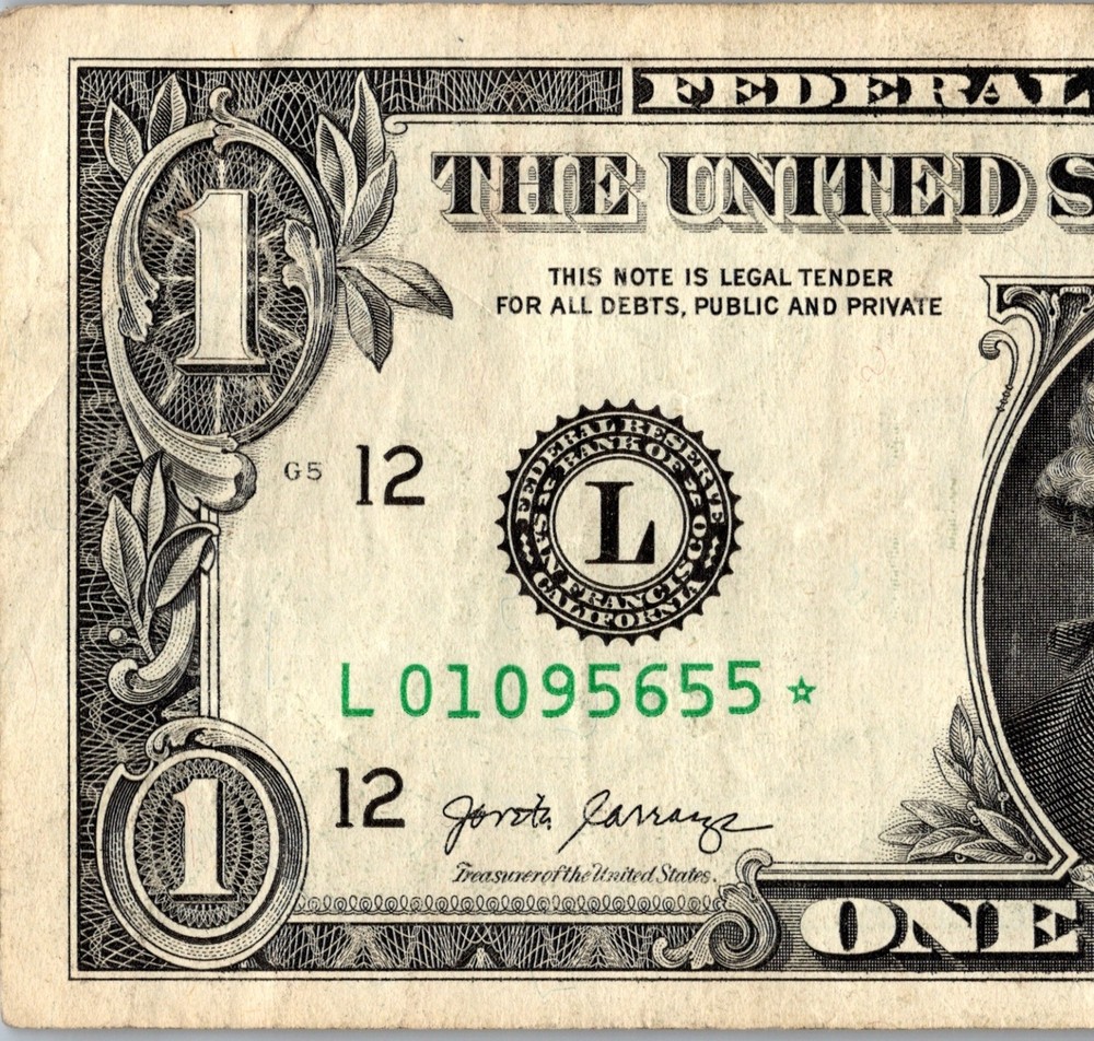 2017 L Star note Fancy Serial Number Regular Run
