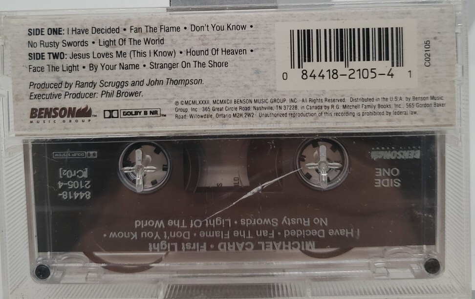 Michael CARD FIRST LIGHT CASSETTE