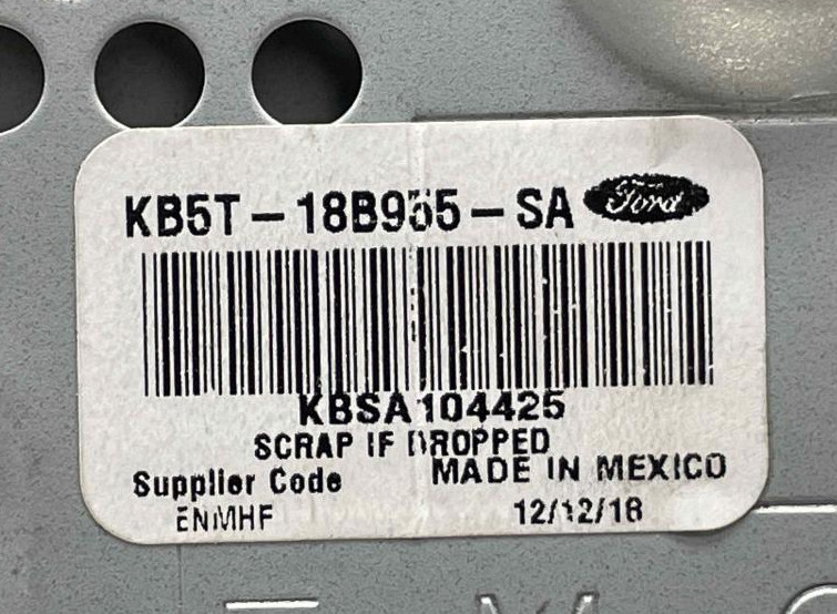 2017-2019 Ford Explorer 8" Information Display Screen