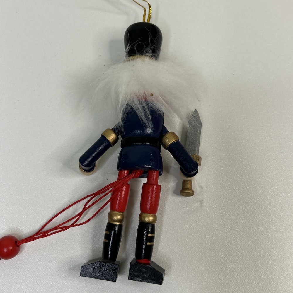 Pull String Nutcracker With Sword Ornament
