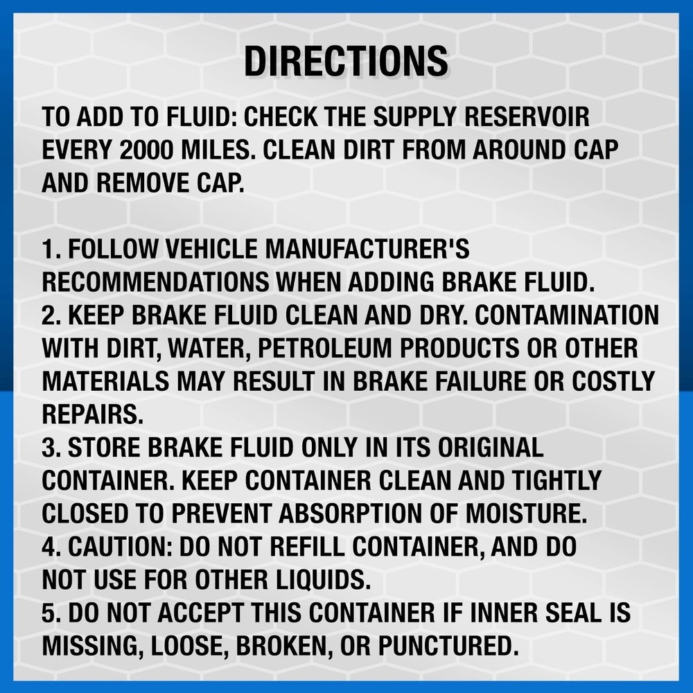 Super Tech DOT 3 Brake Fluid, 32 oz