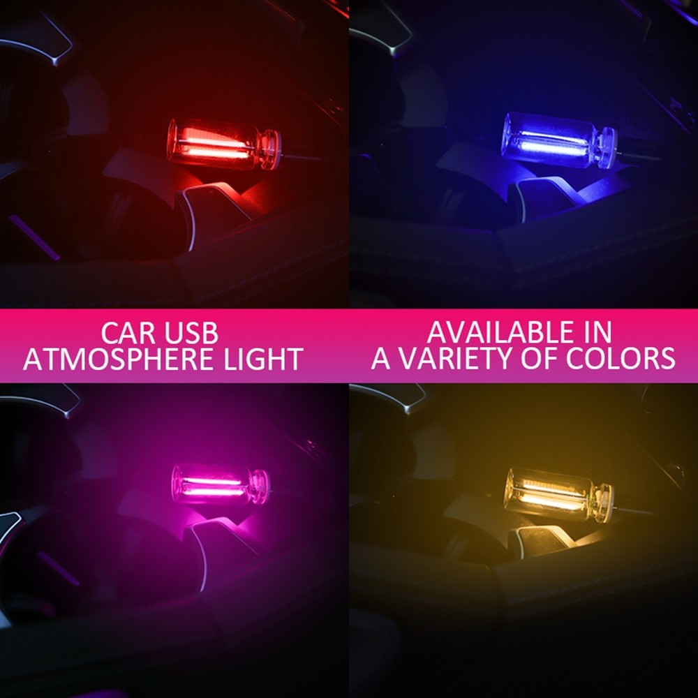 New Touch Control Car USB LED Blue Light Atmosphere Night Light Dimmable