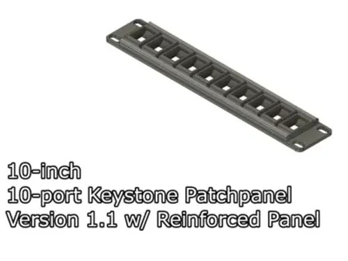 10-Inch Keystone Patch Panel - 10 Port - 1U