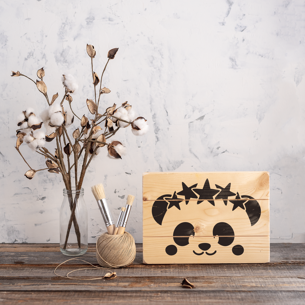 Panda Face Stencil - Durable & Reusable Mylar Stencils