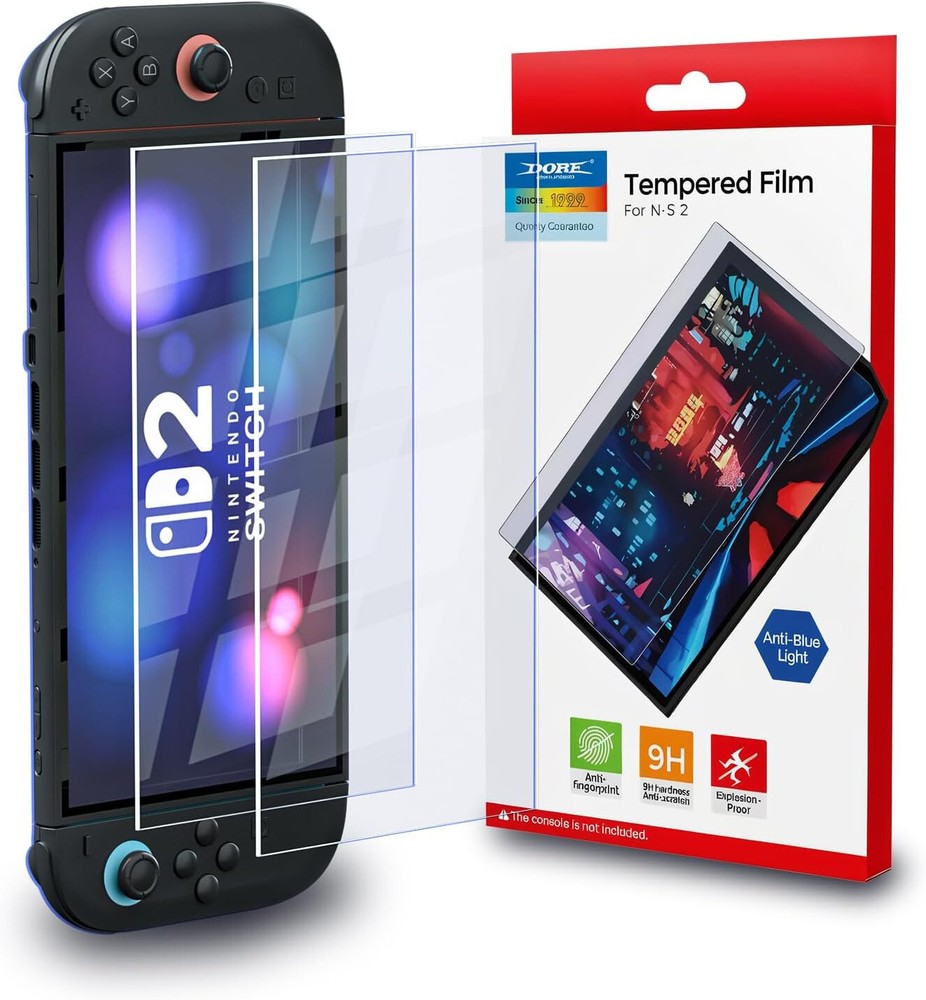 Screen Protectors for Nintendo Switch 2, Blue Light Blocking, 9H Hardness,2 Pack