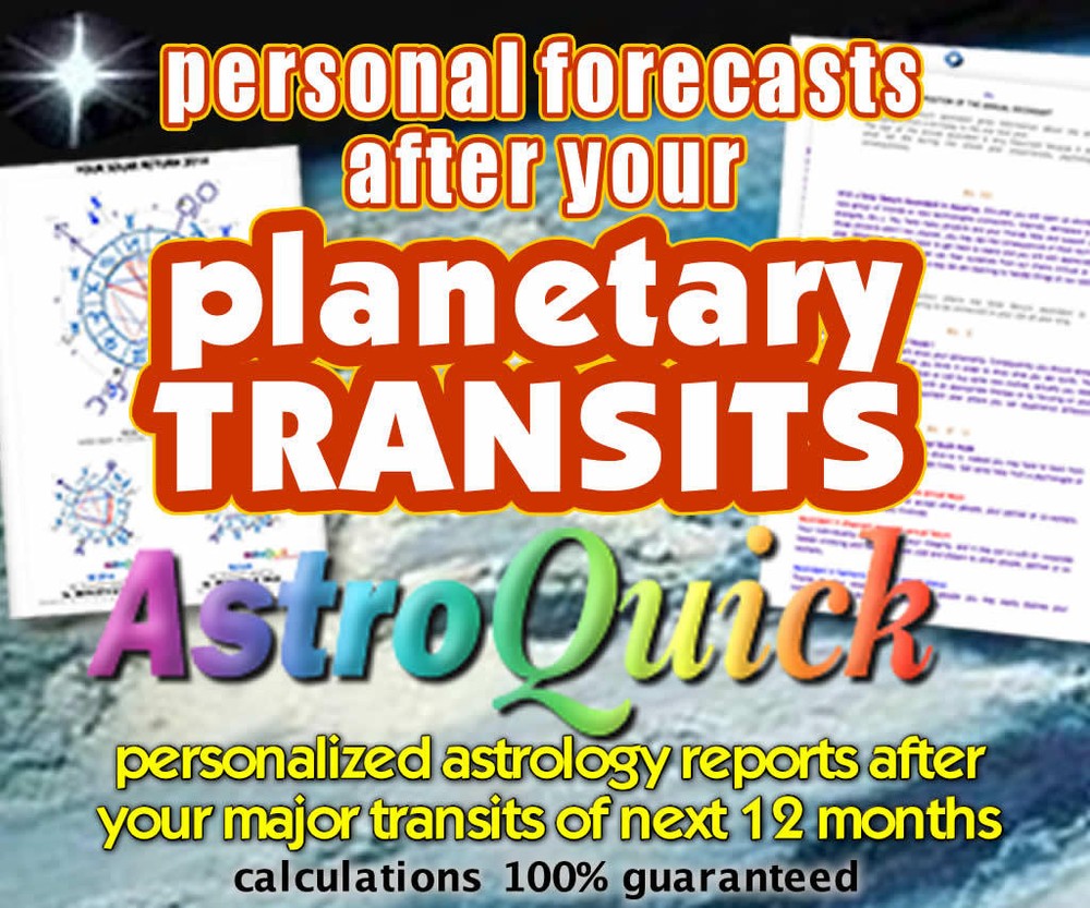 AstroQuick Personalized Astrology Transits Forecasts 12 months Report online