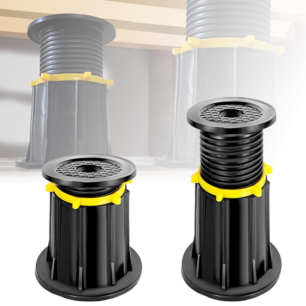 2-Pack Adjustable Height Bed Support Legs, Upgraded Bed Frame Support Legs, B...