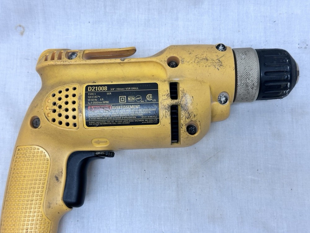 DeWalt D21008 6 Amp 3/8" Variable Speed Corded Drill with Case