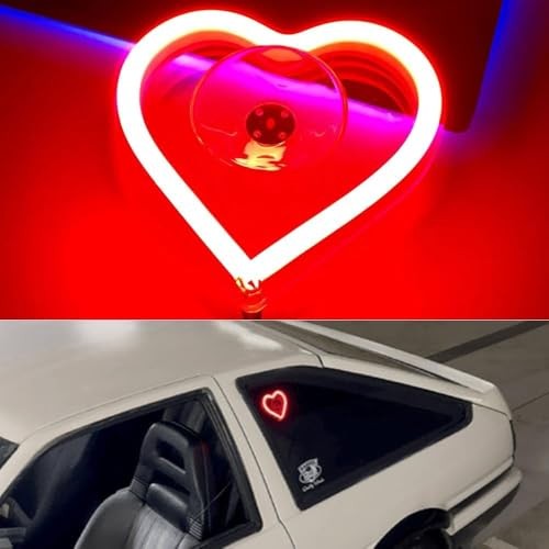 Car LED Ambient Light, Triangle or Back Window Light, Red Heart Pattern