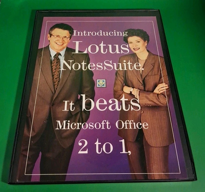 Lotus Notes Suite Computer Program Framed Print Ad 1995 8.5x11