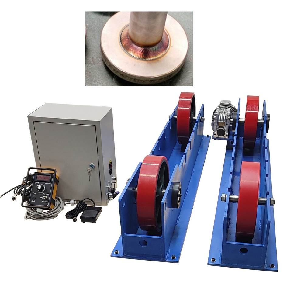 220V 3T Digital Line-Control Adjust Welding Turning Roller Rack Welding Bench