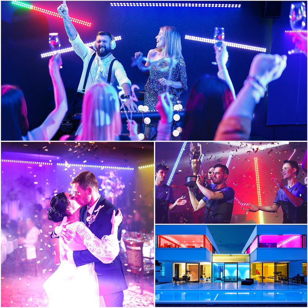 80LEDs RGB Stage Light Wall Washer Light Party Bar Performance Effect Light