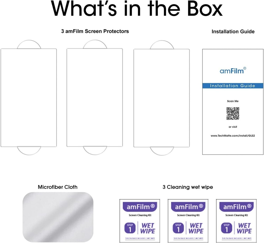 [3 Pack] amFilm Screen Protector Compatible with Steam Deck